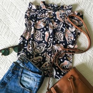 Ann Taylor Sleeveless Printed Top